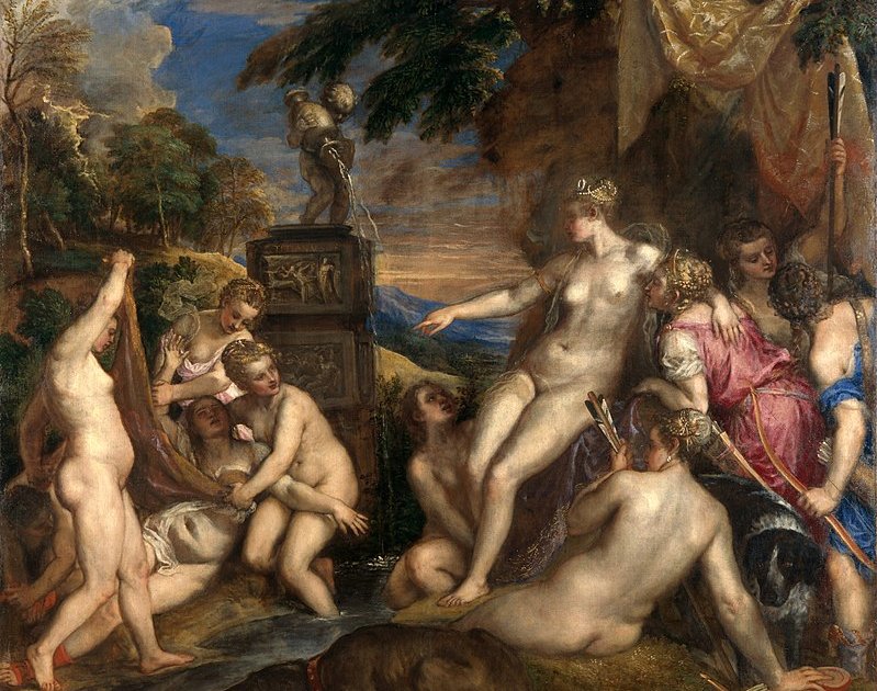 Diana y Calisto, Tiziano, National Gallery, Londres. <strong><em>Diana y Calisto</em>, Tiziano,</strong> <strong>National Gallery, Londres.</strong>